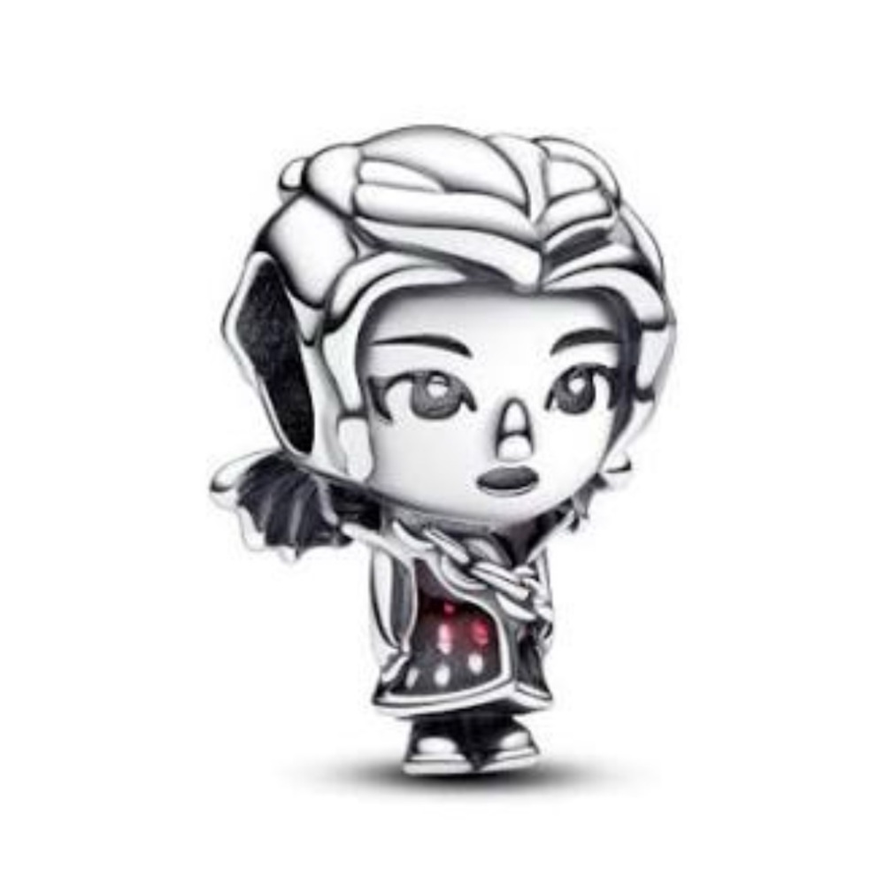 Princess Silver 925 Character Charm with Red Accents